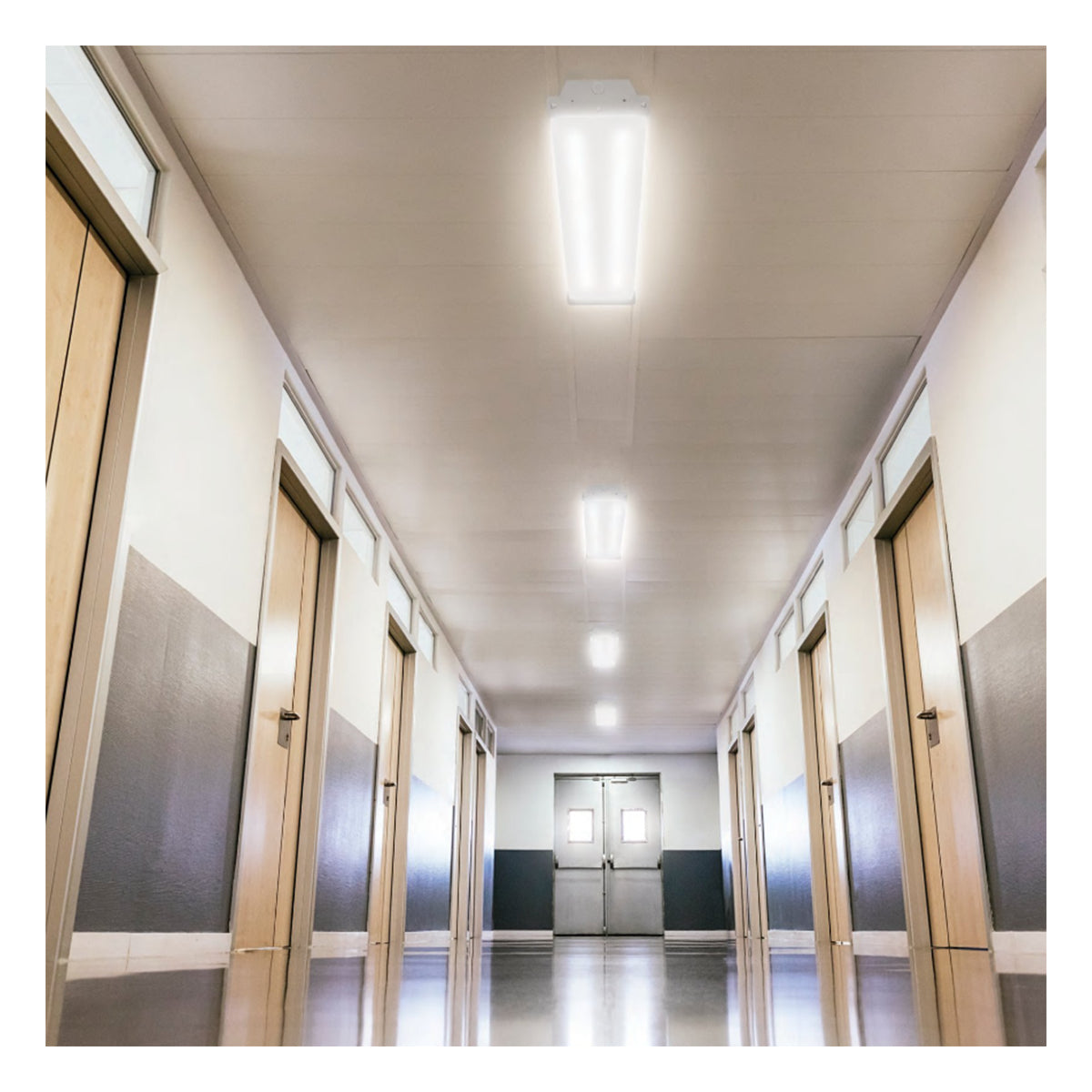 2ft LED Wrap Light 3000 Lumens - 3500K/4000K/5000K Color Temperature - Surface or Suspended Mount - 120-277V - Perfect for Offices, Warehouses, and Retail Stores