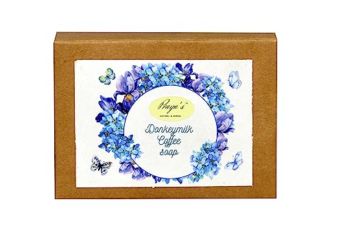 Natural Donkey Milk & Glycerin Coffee Soap Bar - Exfoliating & Moisturizing for Face & Body - Perfect for Dry Skin Care & Relaxing Bath Time