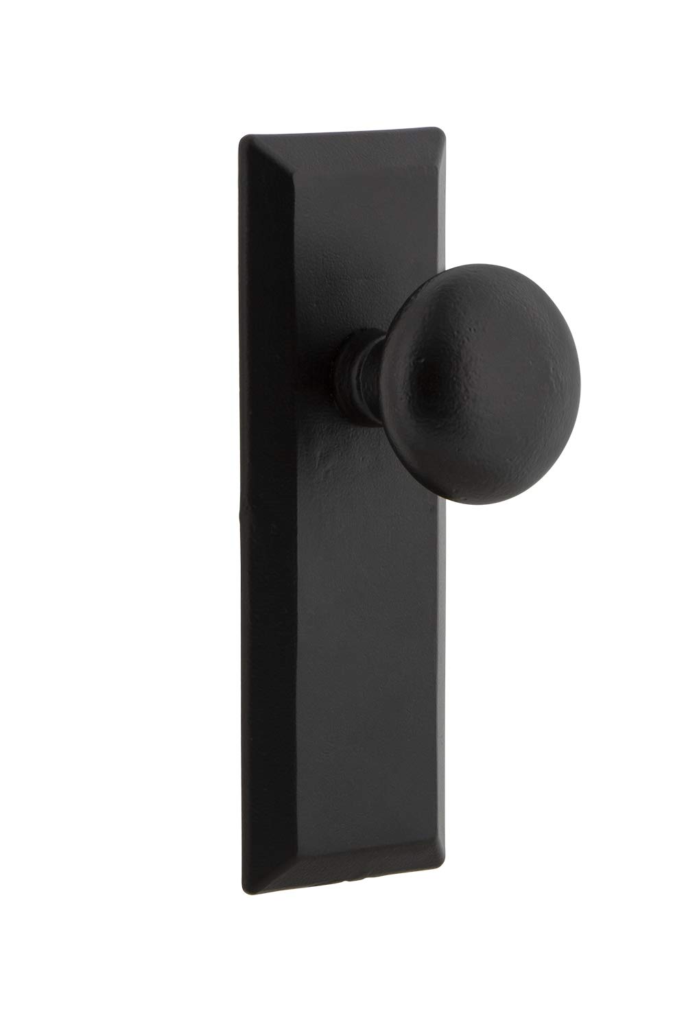 Ageless Iron Keep Long Plate with Door Knob - Durable Vintage Cabinet Hardware for Kitchen & Bathroom Storage