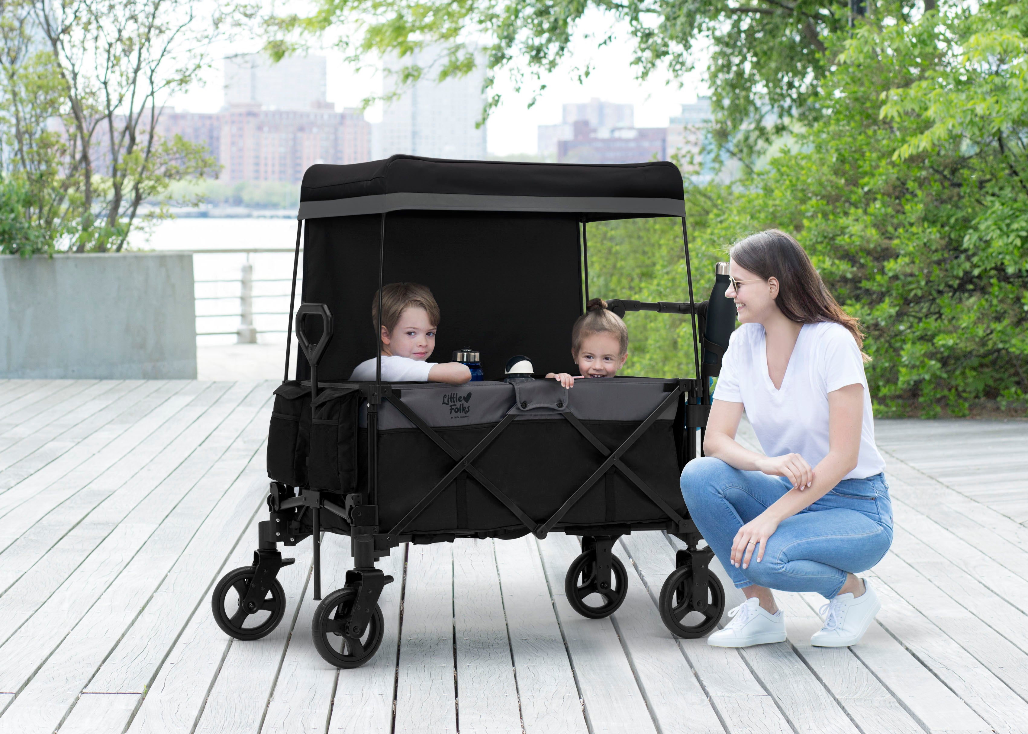 City Wagon Cruiser - Premium Urban Stroller for Kids | Lightweight Foldable Baby Stroller with Adjustable Canopy | Perfect for Shopping, Travel & Daily Walks