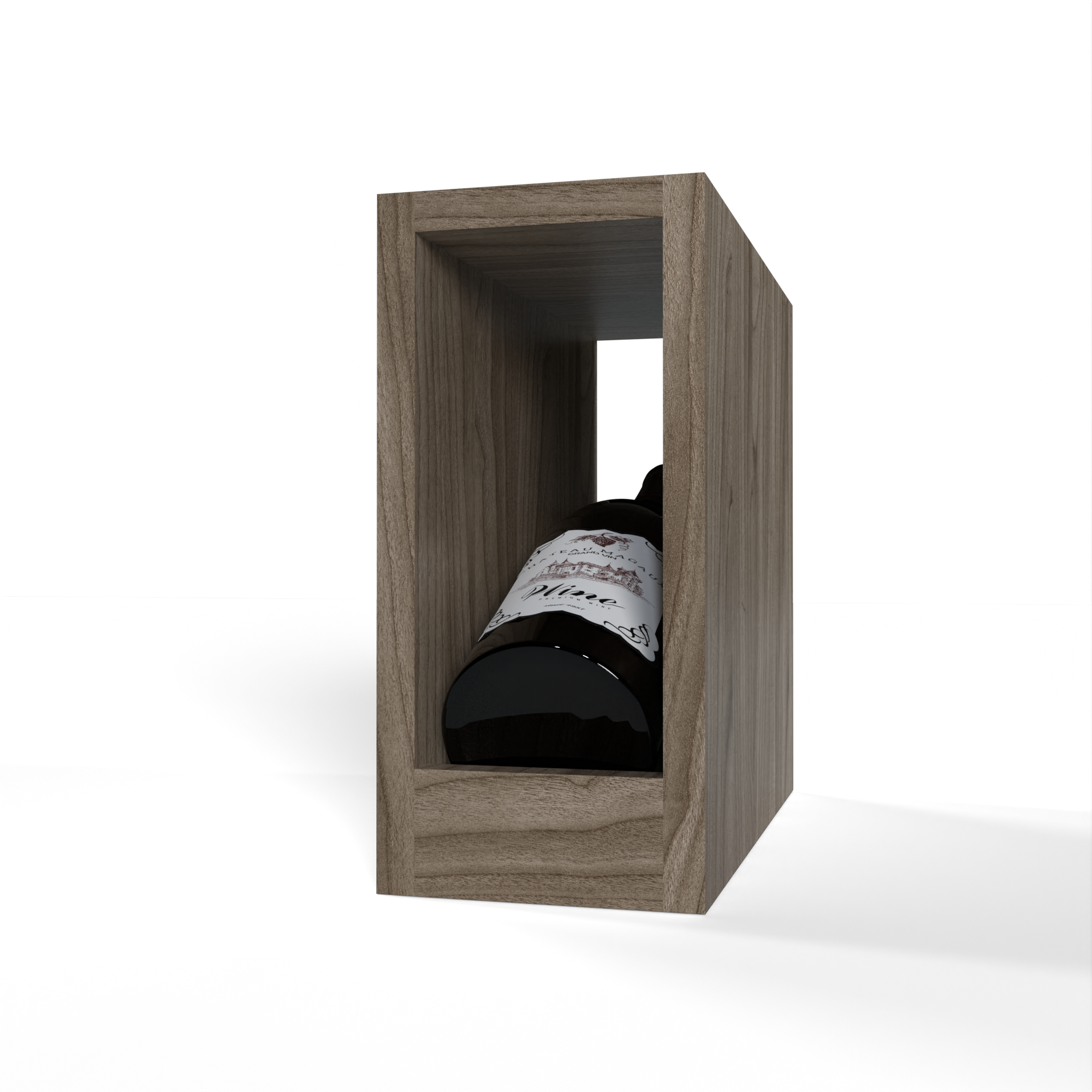 GrandCellar™ Full Depth Magnum Wine Bottle Display Cradle - Single Column Elevated Rack for 12 Bottles - Perfect for Wine Cellars, Bars & Restaurants