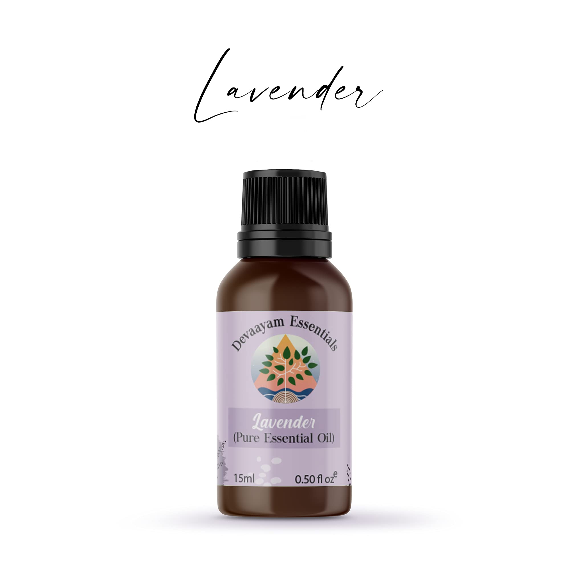 Organic Lavender Essential Oil for Skin Care, Aromatherapy Diffuser, Hair Growth | 100% Pure Therapeutic Grade | 15ml Bottle | Perfect for Relaxation, Stress Relief & Home Spa