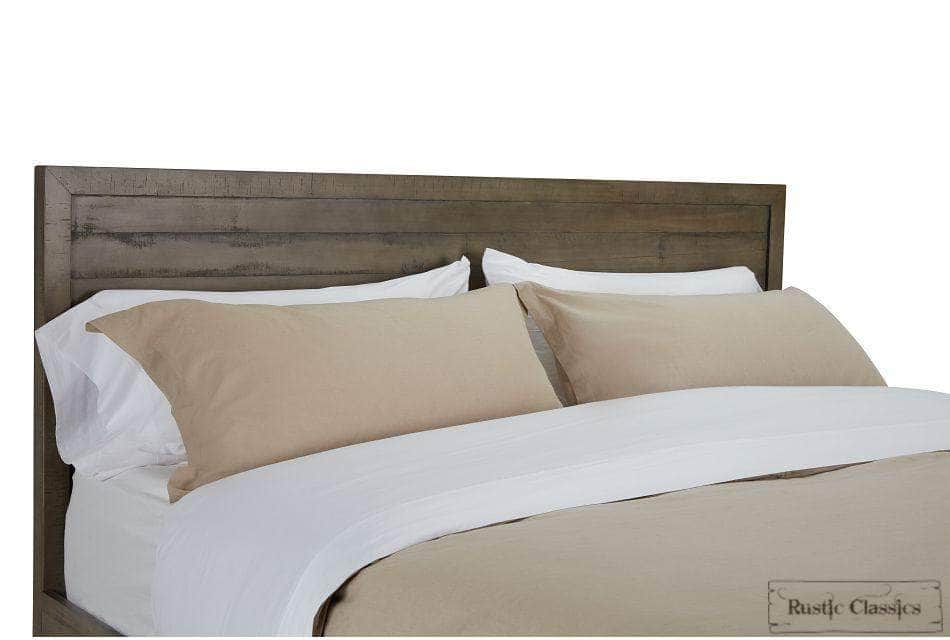 Whistler Reclaimed Wood Platform Bed Frame - Grey - Queen & King Size - Eco-Friendly Solid Wood Bed Frame for Modern & Rustic Bedroom Decor