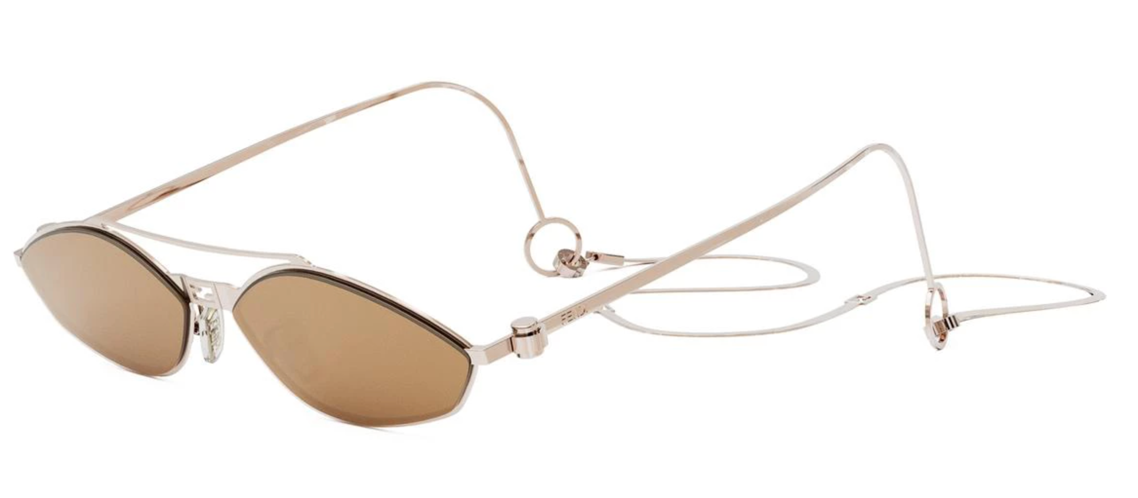 Fendi Baguette FE40114U Y Mirror Sunglasses with Red Chain - Stylish Designer Shades for Women, Fashion Accessory for Summer Outfits, Beach & Outdoor Activities