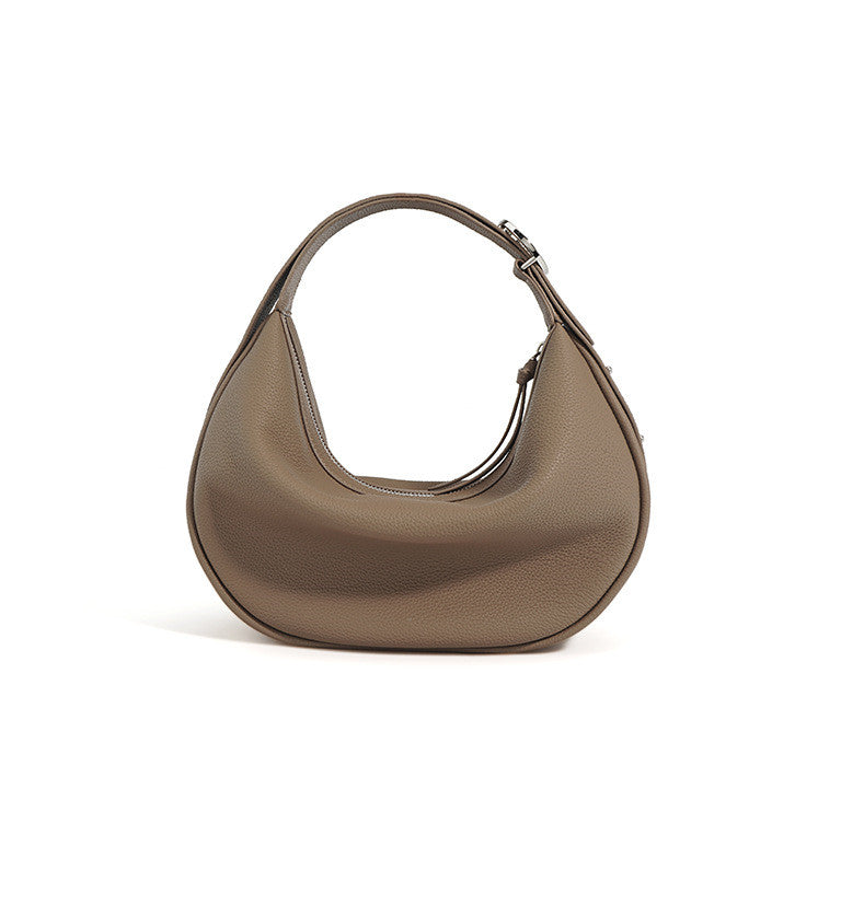 Stylish Crescent Leather Shoulder Bag for Women - Fashionable Crossbody Purse with Adjustable Strap - Perfect for Work, Travel & Everyday Use