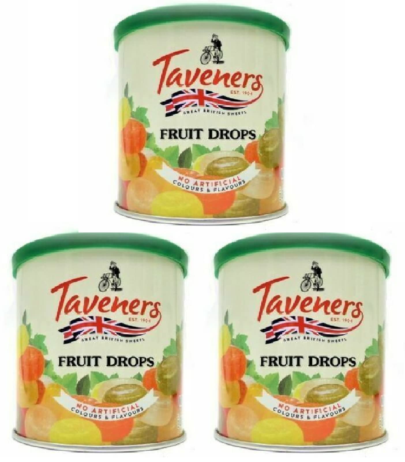 Taveners Fruit Travel Sweets Drops - 3 Pack (200g/7.05oz Each) | Assorted Flavors | Perfect for Road Trips, Airplane Snacks & Office Treats