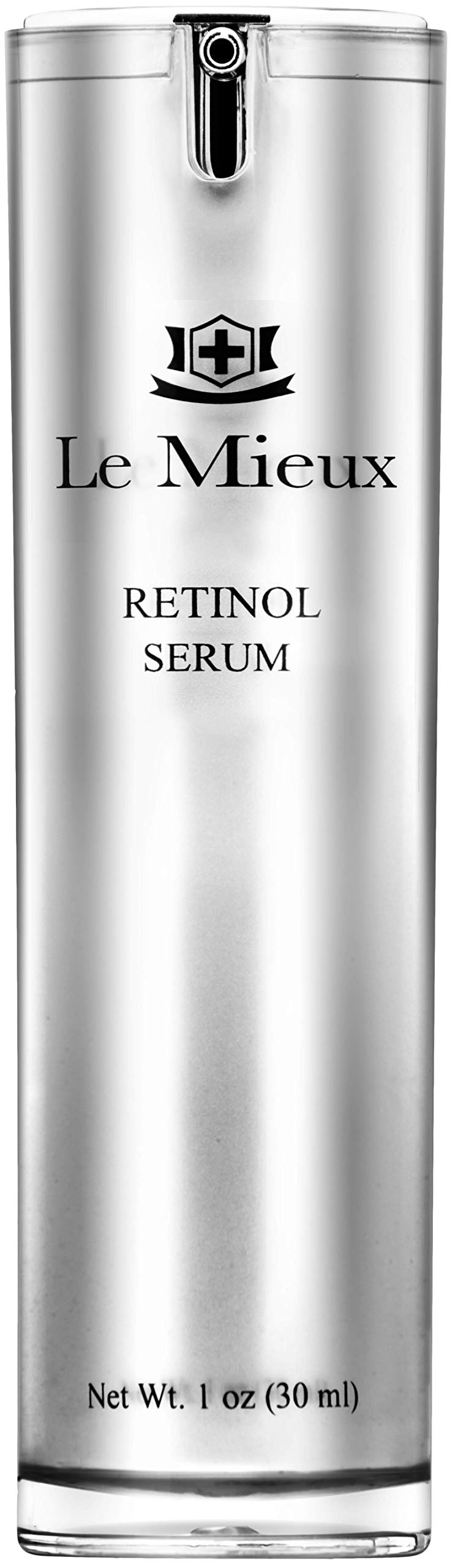 Le Mieux Retinol Serum 0.5% - Anti Aging Face Serum with Peptides, Hyaluronic Acid & Apple Stem Cells | Reduces Fine Lines & Wrinkles | Paraben & Sulfate Free (1 oz / 30 ml) | Perfect for Nighttime Skincare Routine & Mature Skin Care
