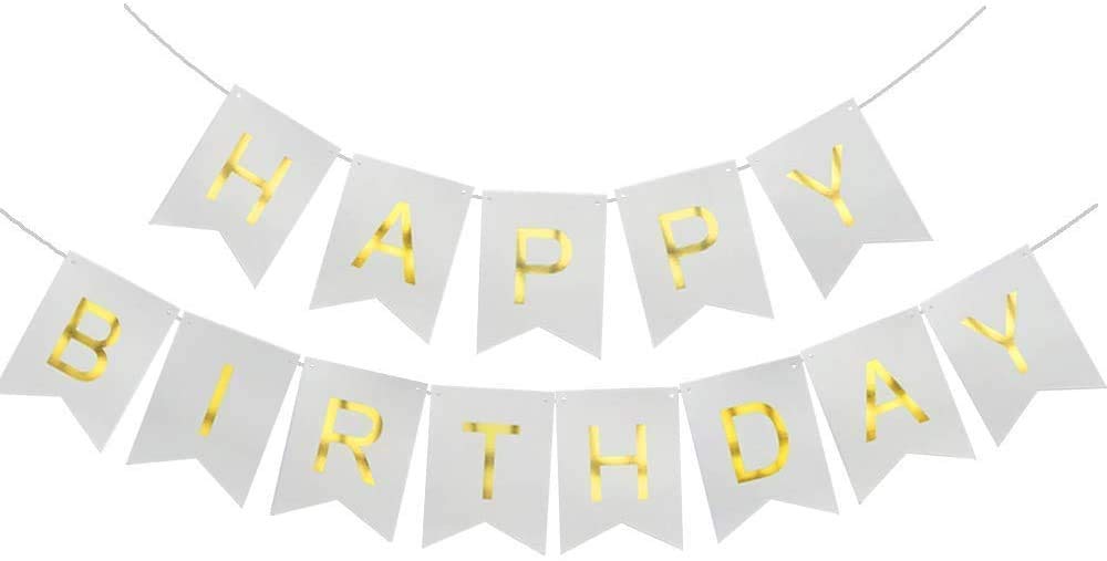 Burgundy Pink Gold Happy Birthday Banner & Polka Dot Paper Lanterns - Fall Birthday Party Decorations Set for Autumn, Halloween, Thanksgiving Celebrations - Perfect for Home, Office & Outdoor Decor