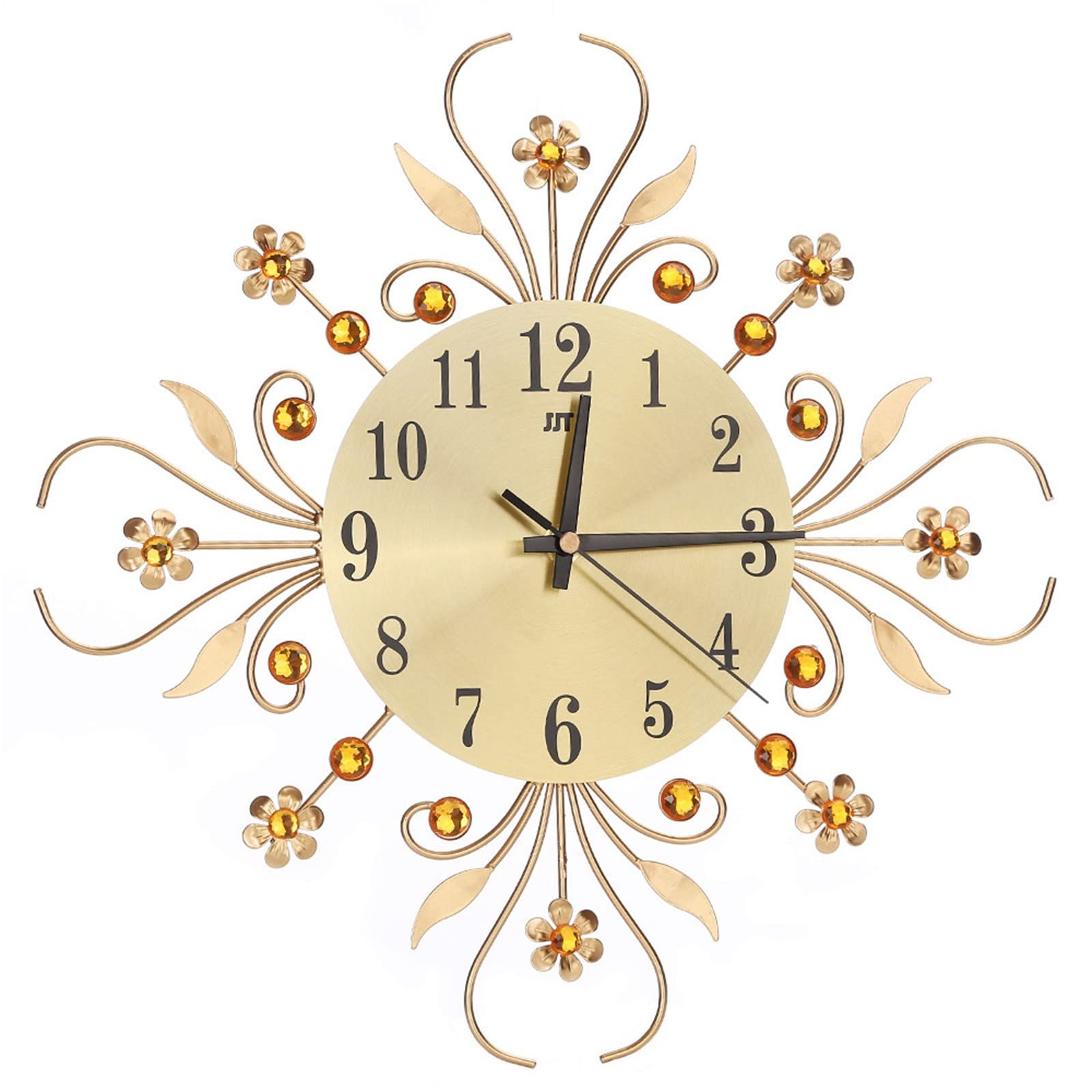 3D Diamond Wall Clock - Modern Silent Non-Ticking Decorative Clock for Living Room, Bedroom, Office & Kitchen | Battery Operated DIY Home Decor | Perfect for Wall Decor, Gift Giving & Interior Design