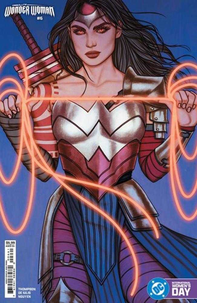 Absolute Wonder Woman #6 Cover E Jenny Frison International Women's Day Card Stock Variant - Collectible Comic Book for Superhero Fans, Perfect for Display & Gifting