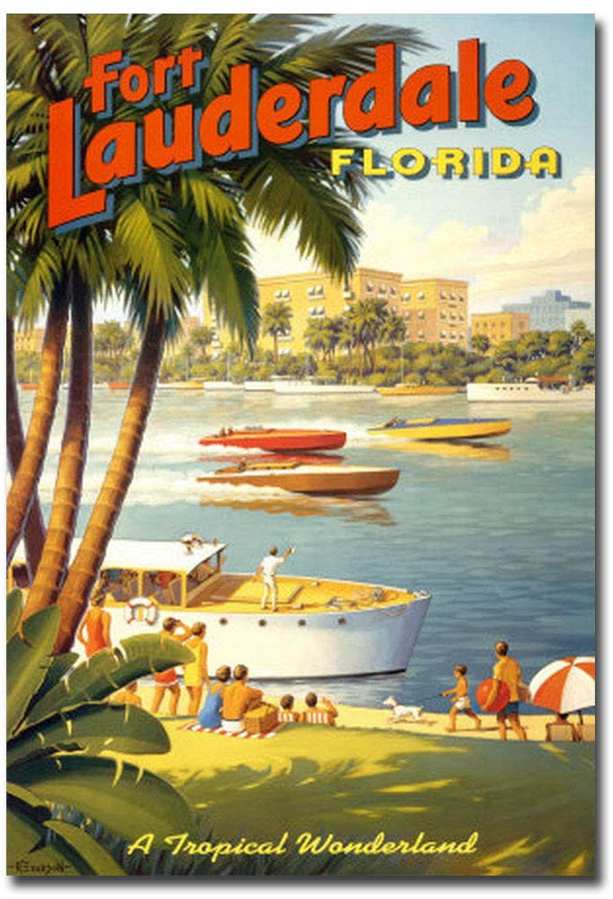 Florida Travel Souvenir - Fort Lauderdale Fridge Magnet 2.5