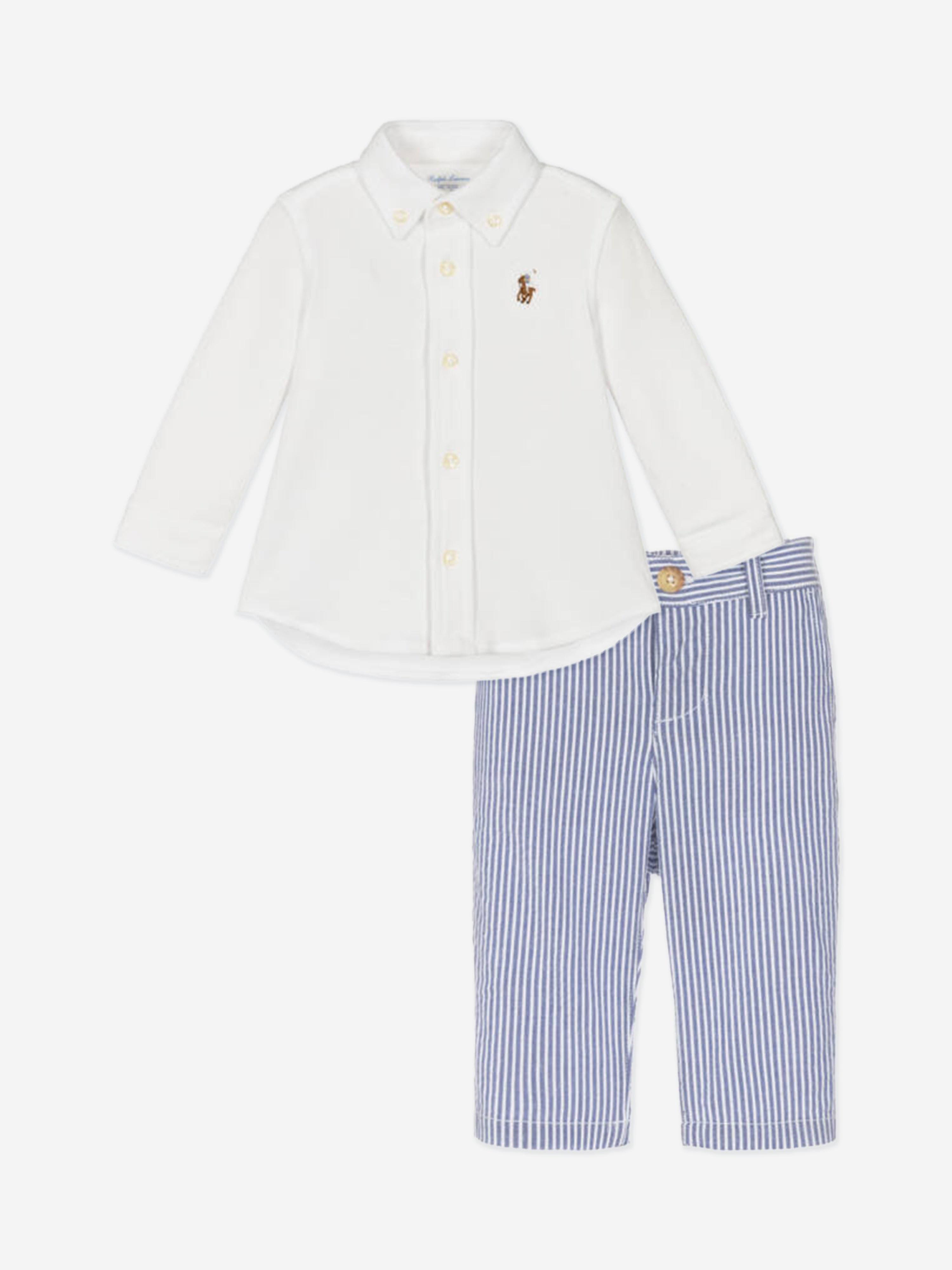 Baby Boys Blue Trouser Set - Soft & Comfortable Cotton Pants for Infants & Toddlers - Perfect for Playtime, Daycare & Casual Outings