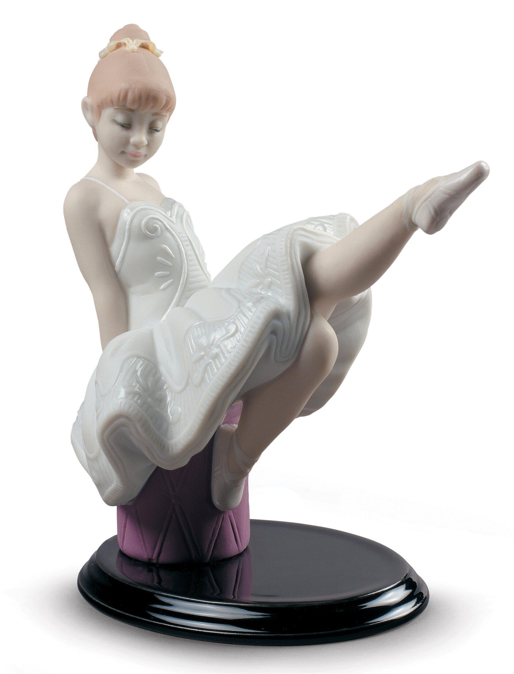 LLADRÓ The Essay Begins Girl Porcelain Figurine - Elegant Ballerina Statue for Home Decor, Gift & Collectible | Perfect for Living Room Display, Wedding Present & Ballet Lovers