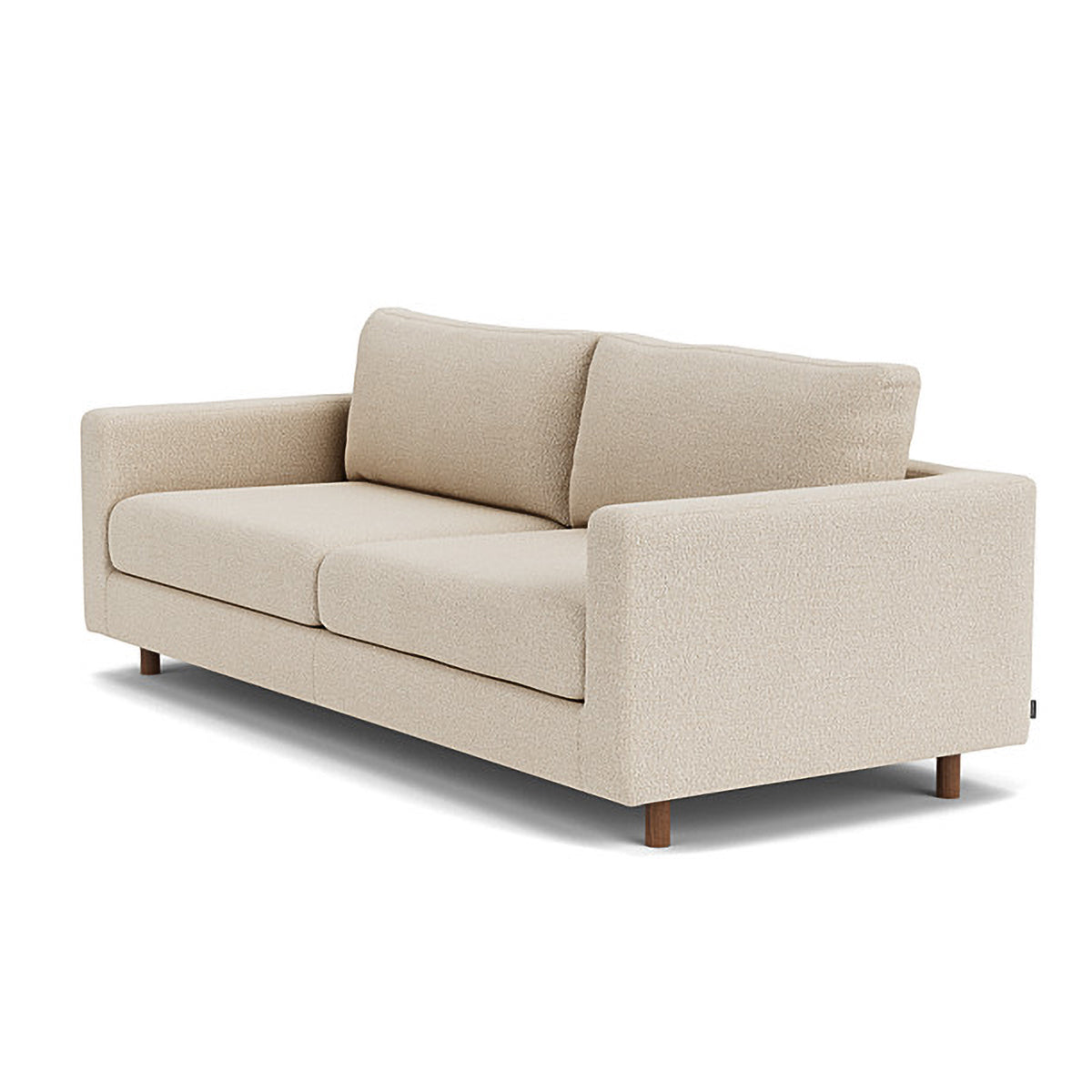 Modern Dylan Boucle 3-Seater Sofa - Soft Chenille Fabric Upholstered Couch for Living Room, Lounge & Office - Comfortable Mid-Century Design with Sturdy Wooden Legs