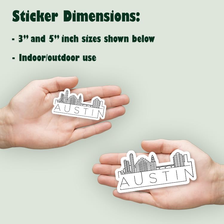 Squiddy Austin Texas Vinyl Sticker Decal - Waterproof, Durable 3