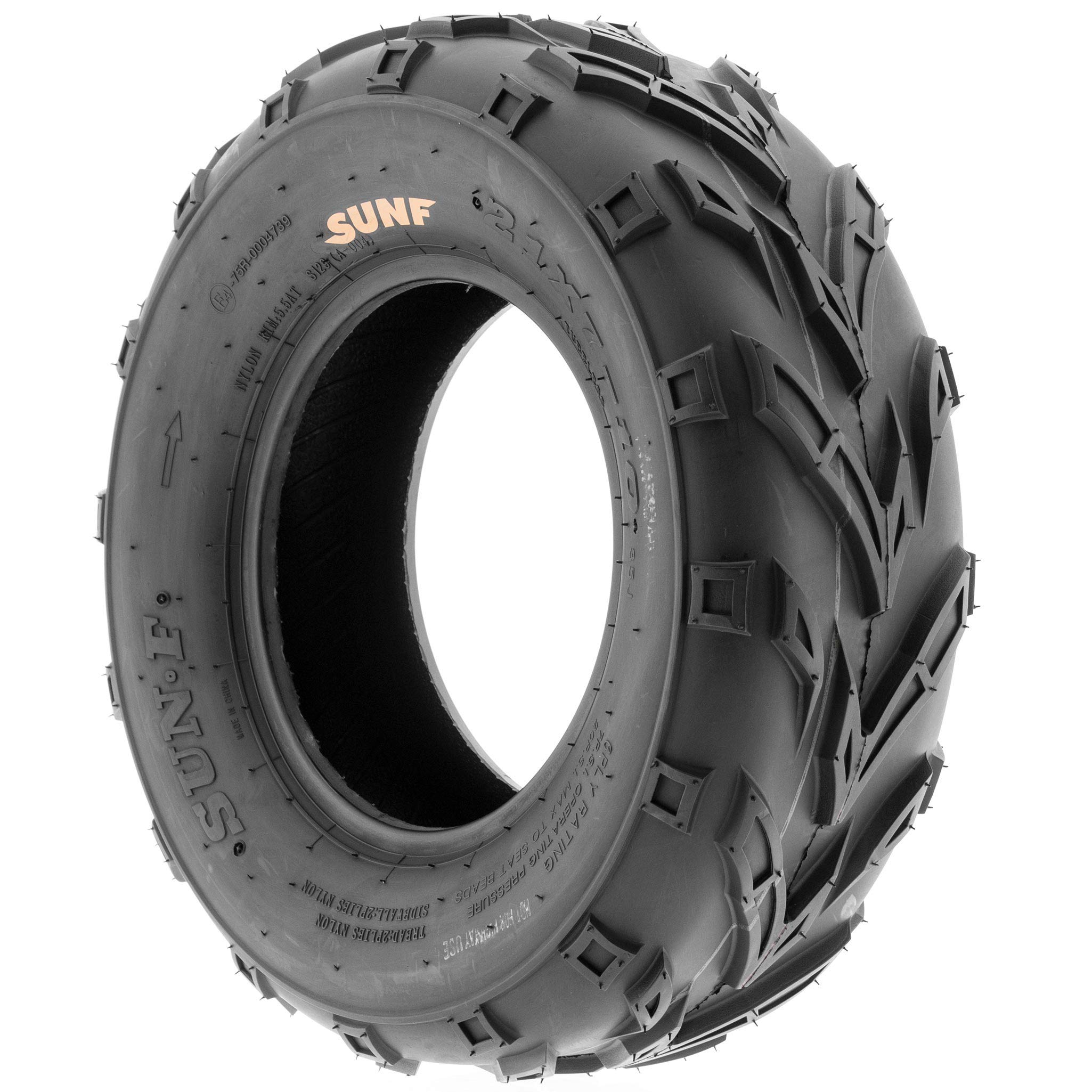 **SunF 19x7-8 ATV/UTV Off-Road Tires - 6-Ply Tubeless Mini Bike Tires (A004) - Pack of 1 - Perfect for Trail Riding, Mudding & Off-Road Adventures**