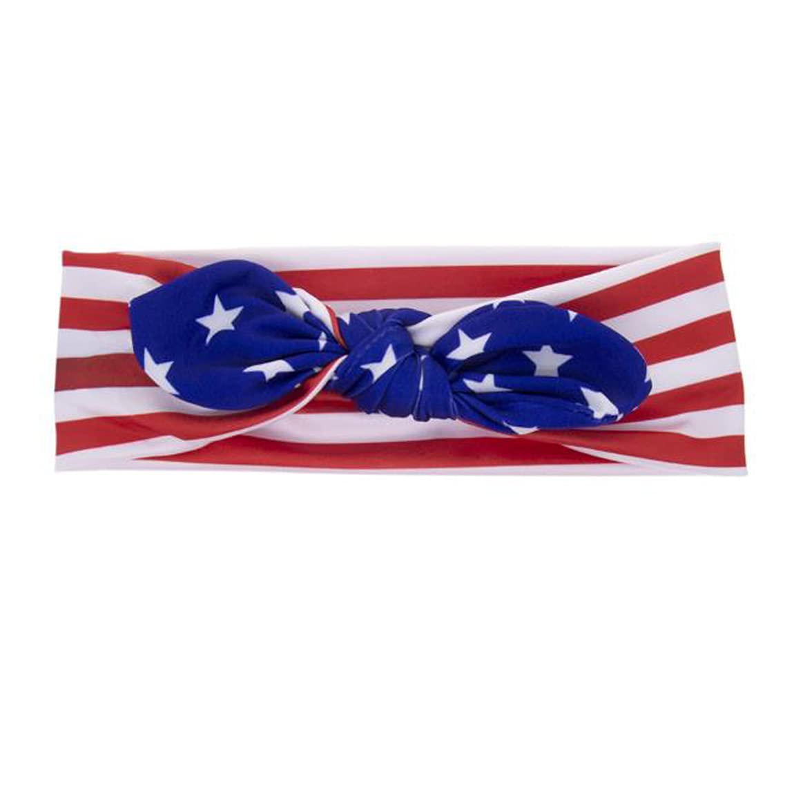 Women's Hair Band with Bow & Stripe Stars - Elastic Headband for Adults (3PCS) | 4th of July Hair Accessories | Perfect for Parties, Holidays & Everyday Wear