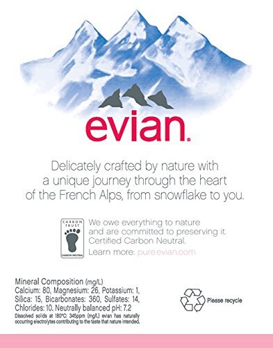 Evian Natural Spring Water - 12 Bottles (1 Liter Each) | 3 Cases (36 Count Total) | Naturally Filtered, Mineral-Rich | Perfect for Home, Office, Gym & Outdoor Activities