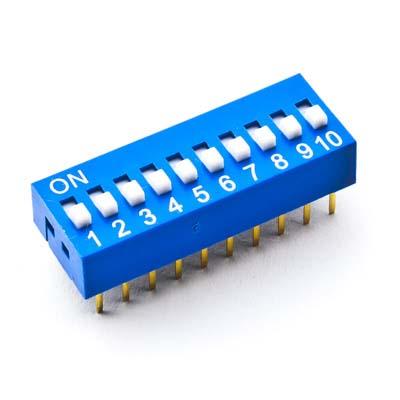 10 Position DIP Switch 20 Pin - Compact PCB Mount for Electronics, DIY Projects & Circuit Boards - Perfect for Prototyping, Industrial Control & Automation Systems