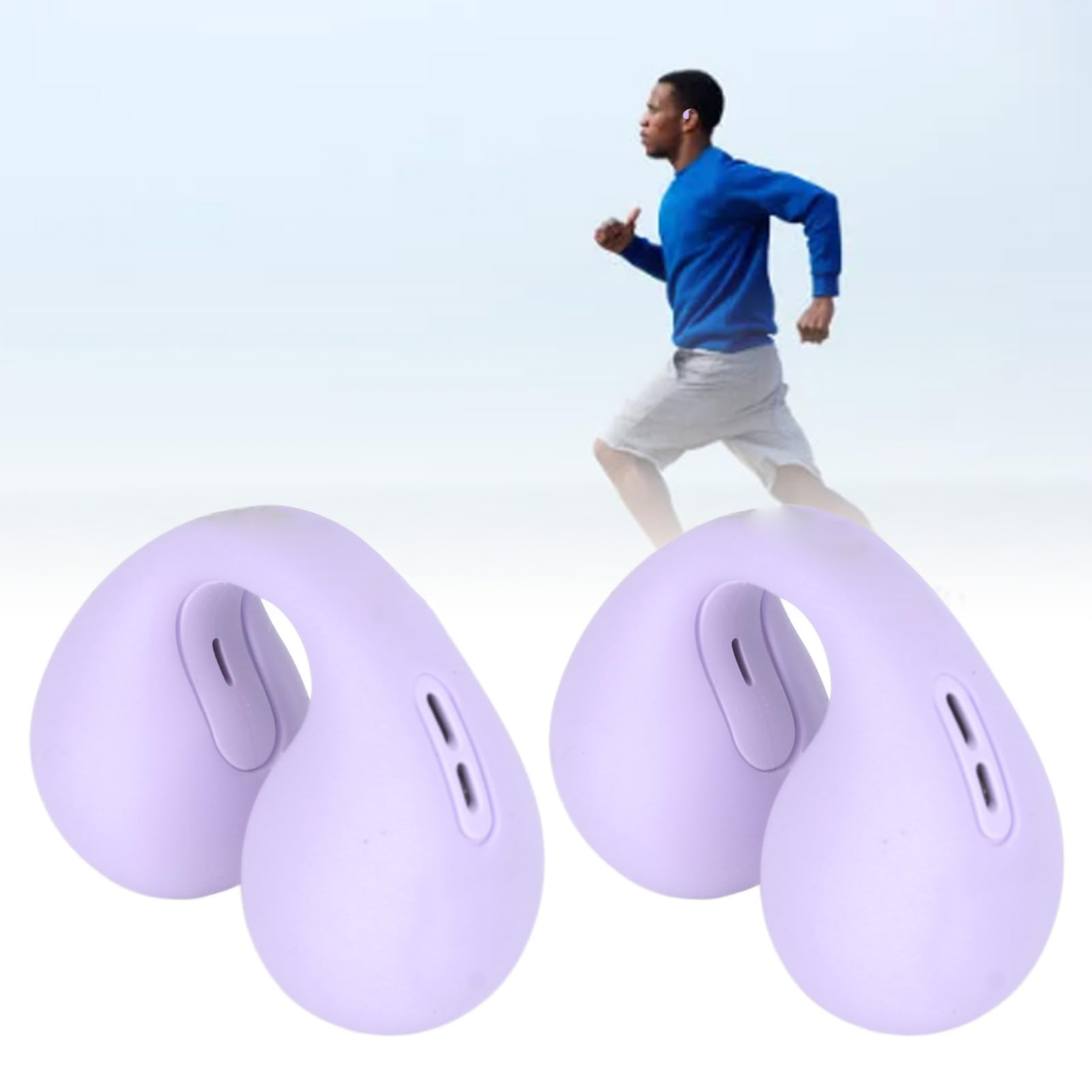 Wireless Open Ear Clip Headphones for Running & Sports - Painless Comfort, IPX7 Waterproof, Stereo Sound & Noise Cancelling - Perfect for Gym, Cycling & Outdoor Activities