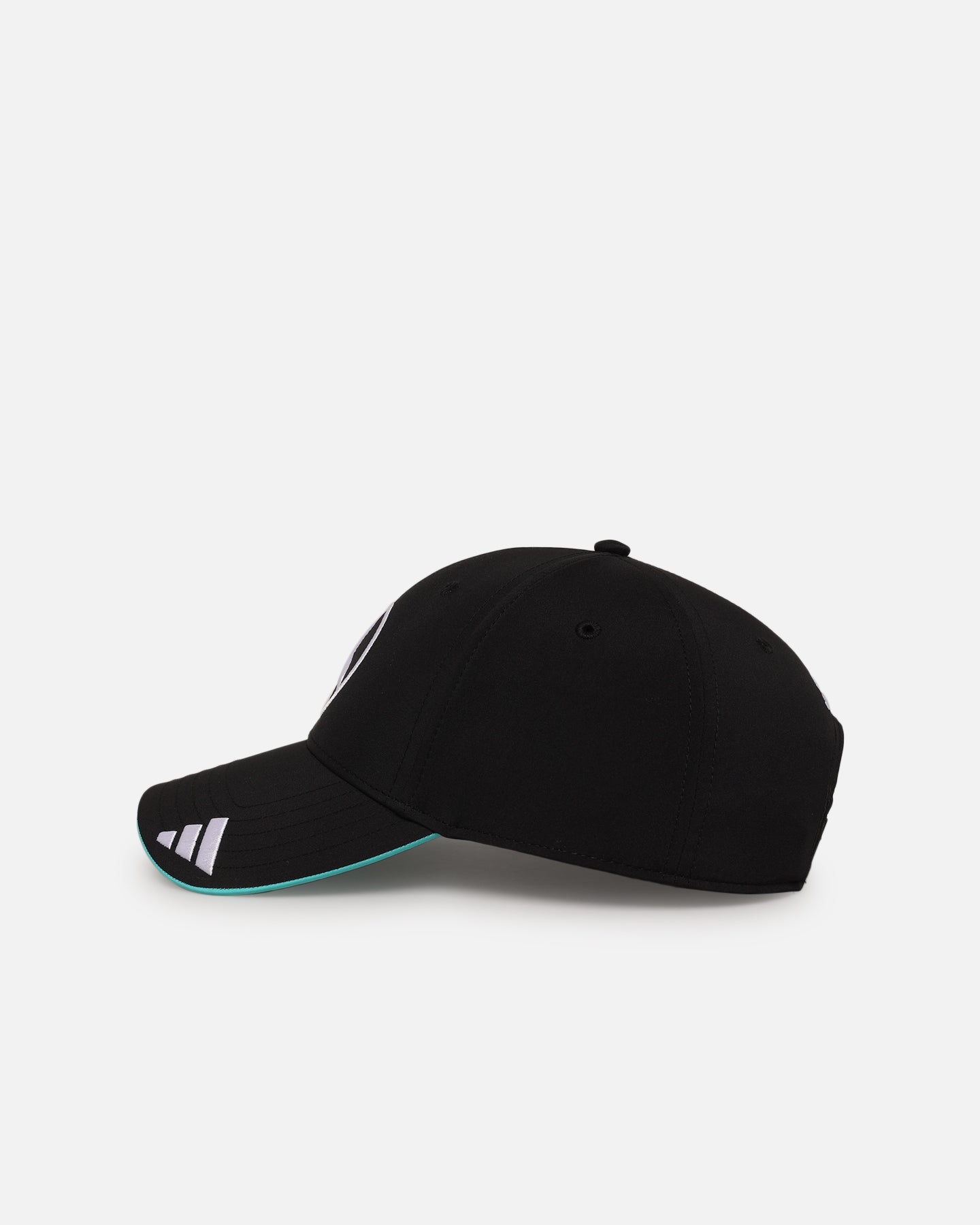 Adidas x Mercedes AMG Petronas Formula One 2025 F1 Driver Snapback Cap - Black & White Racing Hat for Motorsport Fans & F1 Enthusiasts