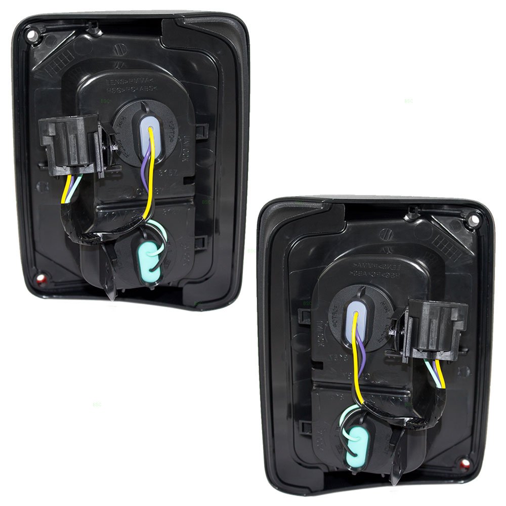 Brock Replacement Tail Light Set for 2007-2018 Jeep Wrangler JK - Driver & Passenger Side Compatible with Part Numbers 55077891AH & 55077890AH - Perfect for Off-Roading, Night Driving & Vehicle Restoration