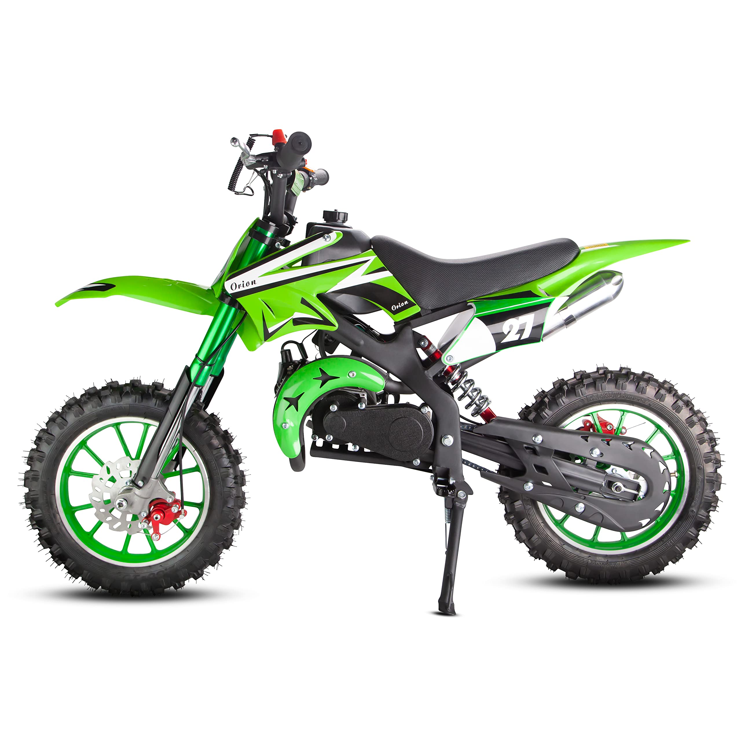 49cc Kids Dirt Bike - 2-Stroke Mini Pit Bike for Boys & Girls Ages 8-14 | Off-Road Gas Motorcycle in Green | Perfect Christmas Gift for Young Riders | Ideal for Backyard Trails, Off-Road Adventures & Beginner Motocross Training