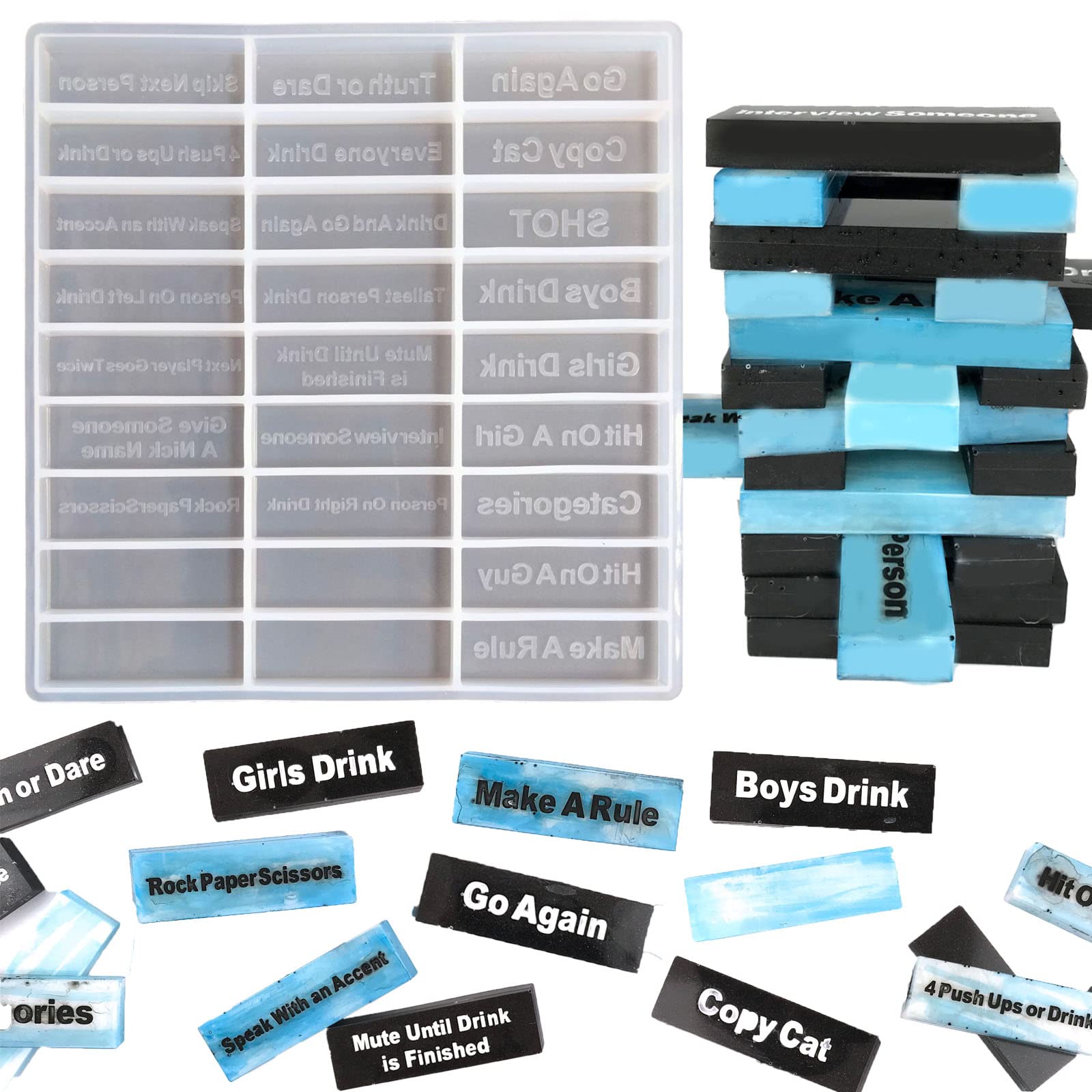 Premium Resin Molds for DIY Crafts - Silicone Game Molds for Family Gatherings & House Parties - Creative Gift Idea for Board Game Lovers - Perfect for Epoxy Resin Art, Tabletop Gaming, and Party Activities