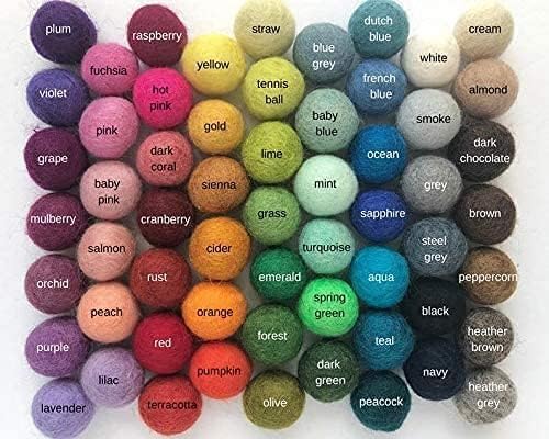 100 Pcs Multicolor Wool Felt Balls - 1.5