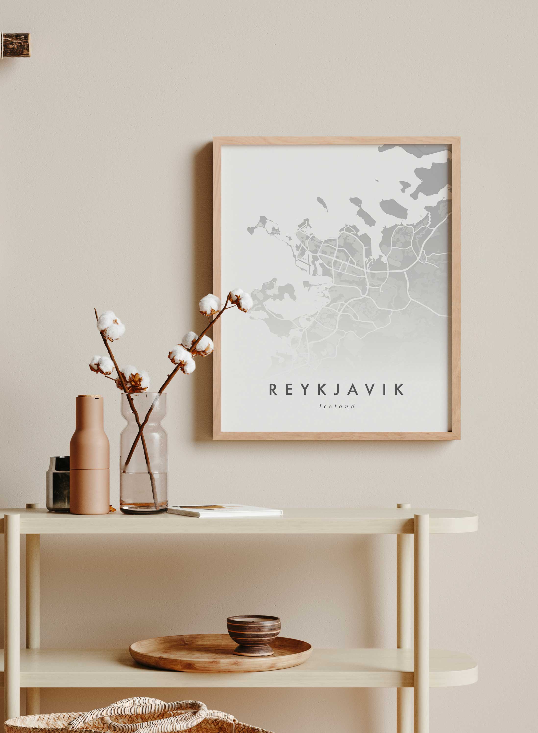 Reykjavik Map Poster - High Quality Iceland Travel Wall Art for Home & Office Decor - Perfect for Travel Enthusiasts & Geography Lovers