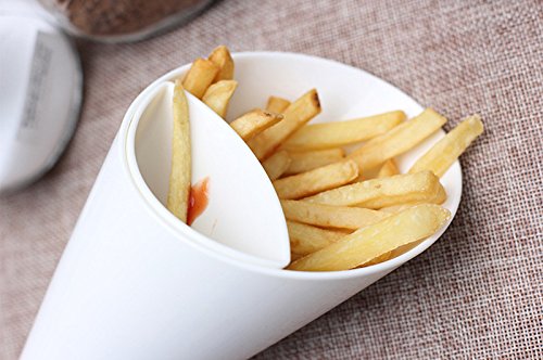 Non-Slip Rubber Table Mat for Kitchen & Dining - Aozhen White French Fry Dipping Dish with Cup Holder - Perfect for Home, Bar, and Restaurant Use