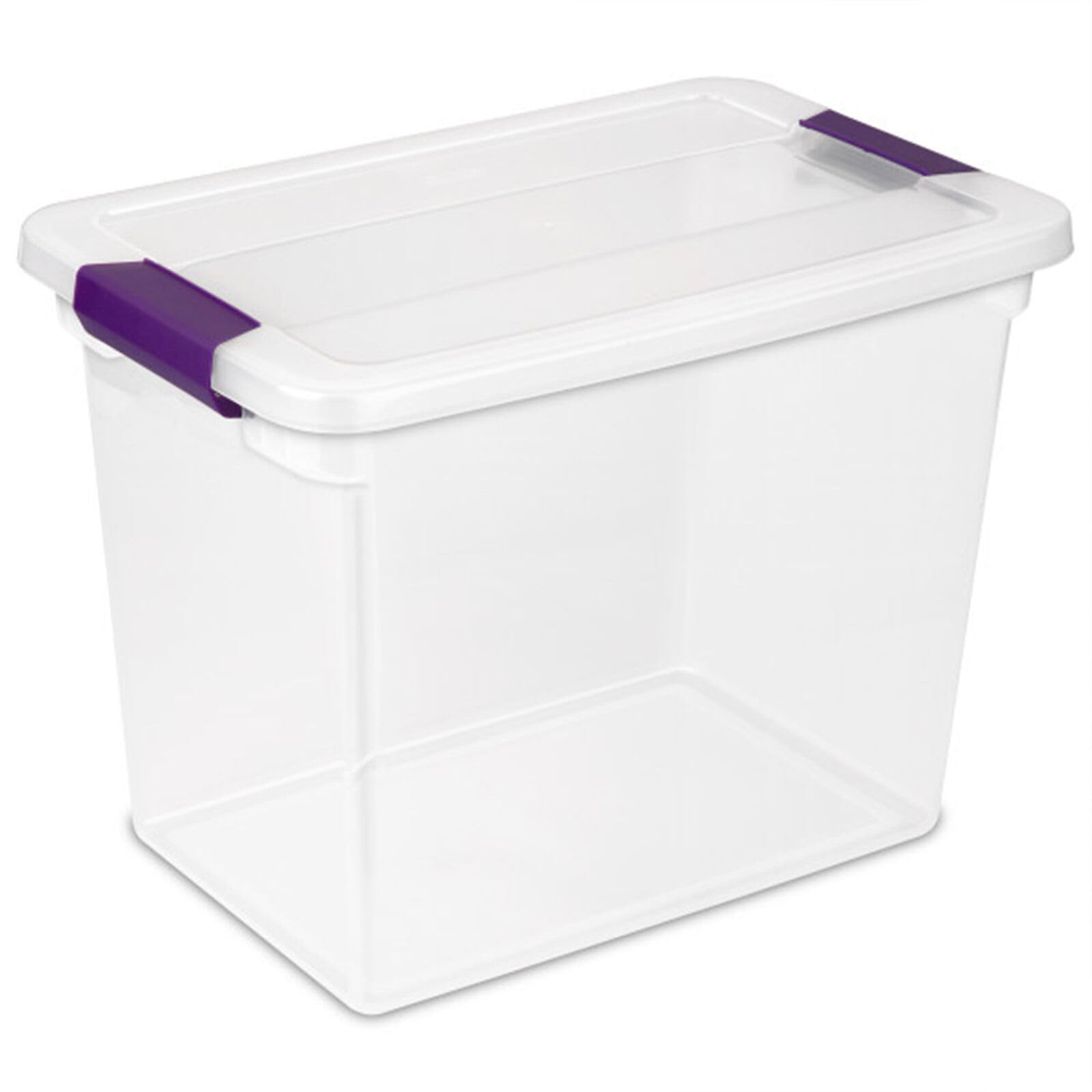 27 Qt Clear Stackable Storage Bins with Latching Lids - 6 Pack for Closet, Laundry, Pantry & Home Organization - Perfect for Bedroom, Bathroom & Kitchen Storage