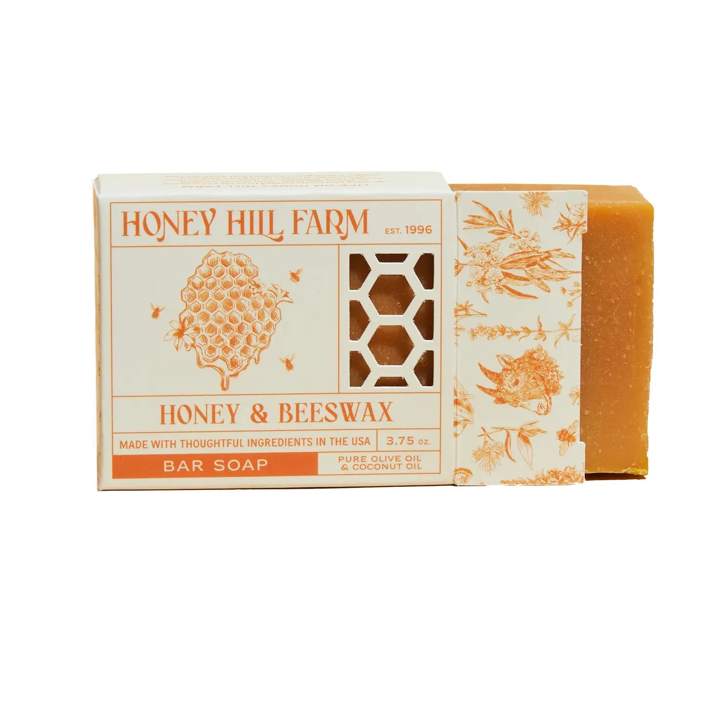 Natural Honey & Beeswax Bar Soap for Moisturizing Skin - Organic Handmade Soap for Dry, Sensitive Skin - Perfect for Daily Cleansing & Spa Relaxation