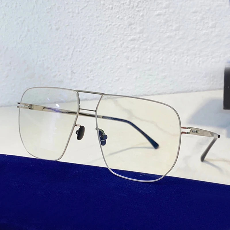Black Square Double Bridge Steel Eyeglasses for Women - Full Rim Glasses - Fashion Eyewear for Work, Reading & Everyday Use