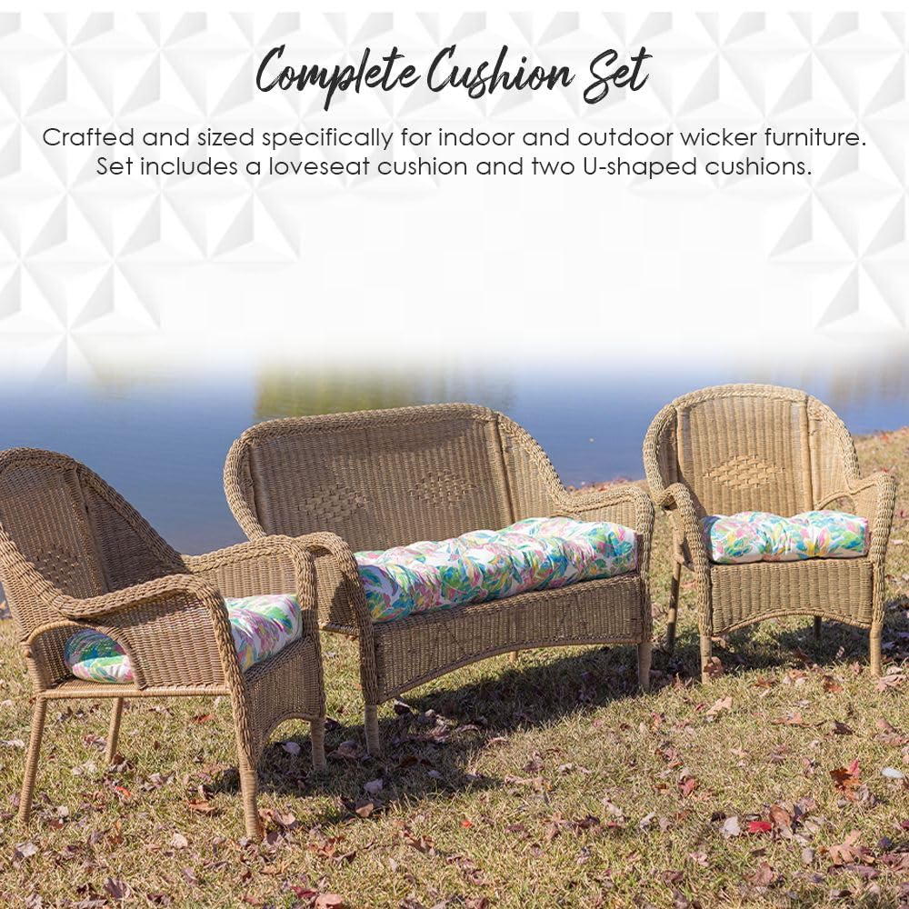 3-Piece Foam Wicker Cushion Set - 41