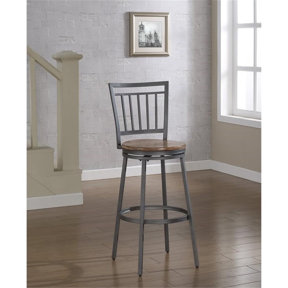 American Woodcrafters Filmore Bar Stool - Solid Wood Counter Height Stool with Backrest - Perfect for Kitchen Islands, Breakfast Bars & Home Pub Decor
