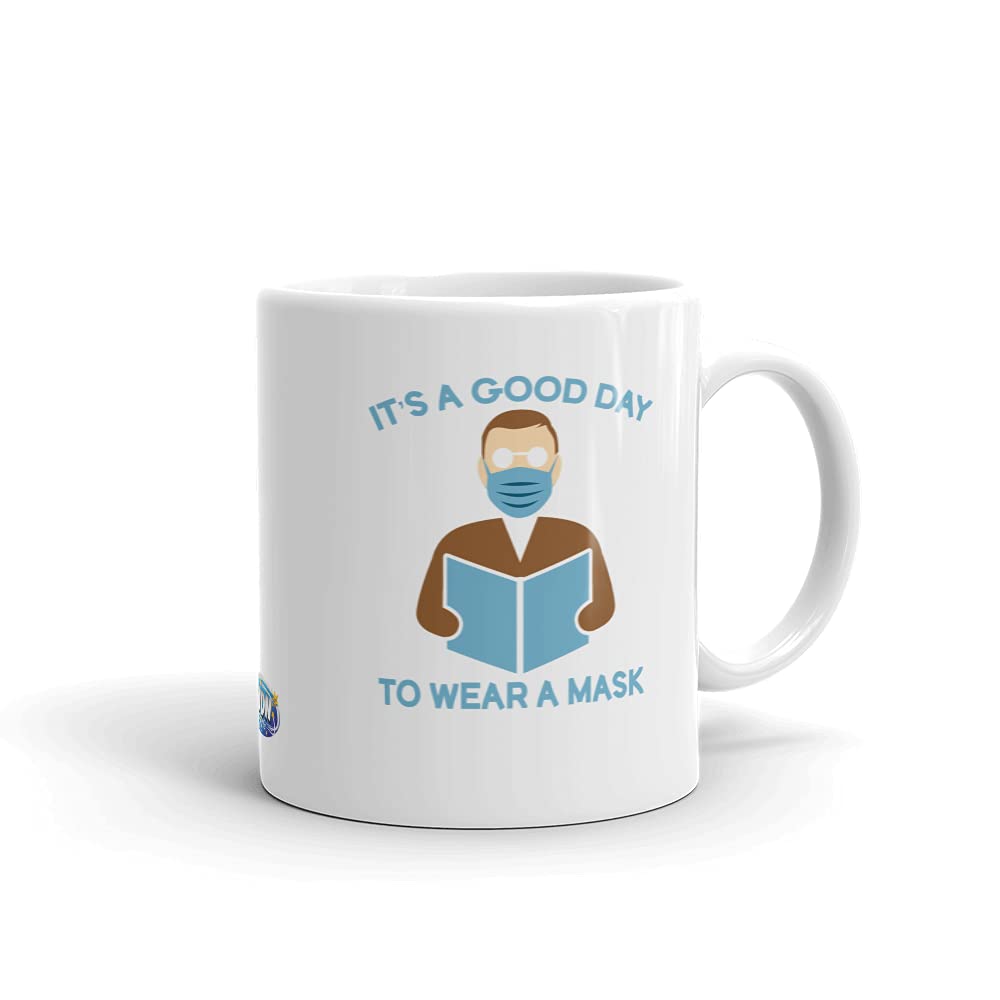 Funny Wear A Mask Back to School Coffee Mug - Cute First Day of School Gift for Kids, Students & Teachers - Perfect for Homeschool Moms & Classroom Use - Great for Morning Coffee, Teacher Appreciation & Virtual Learning Days