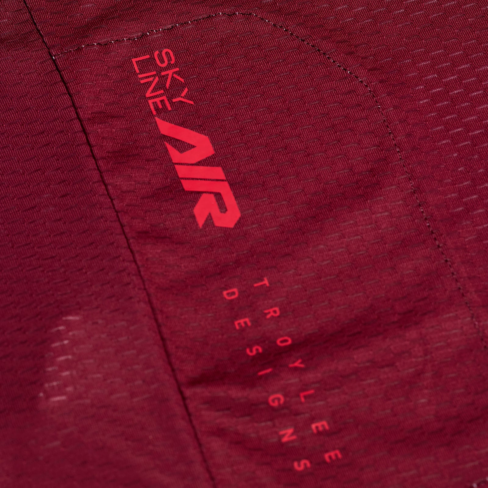 Skyline Air Long Sleeve Jersey Mono Oxblood - Breathable Cycling Shirt for Men & Women - Perfect for Road Biking, Mountain Biking & Outdoor Sports