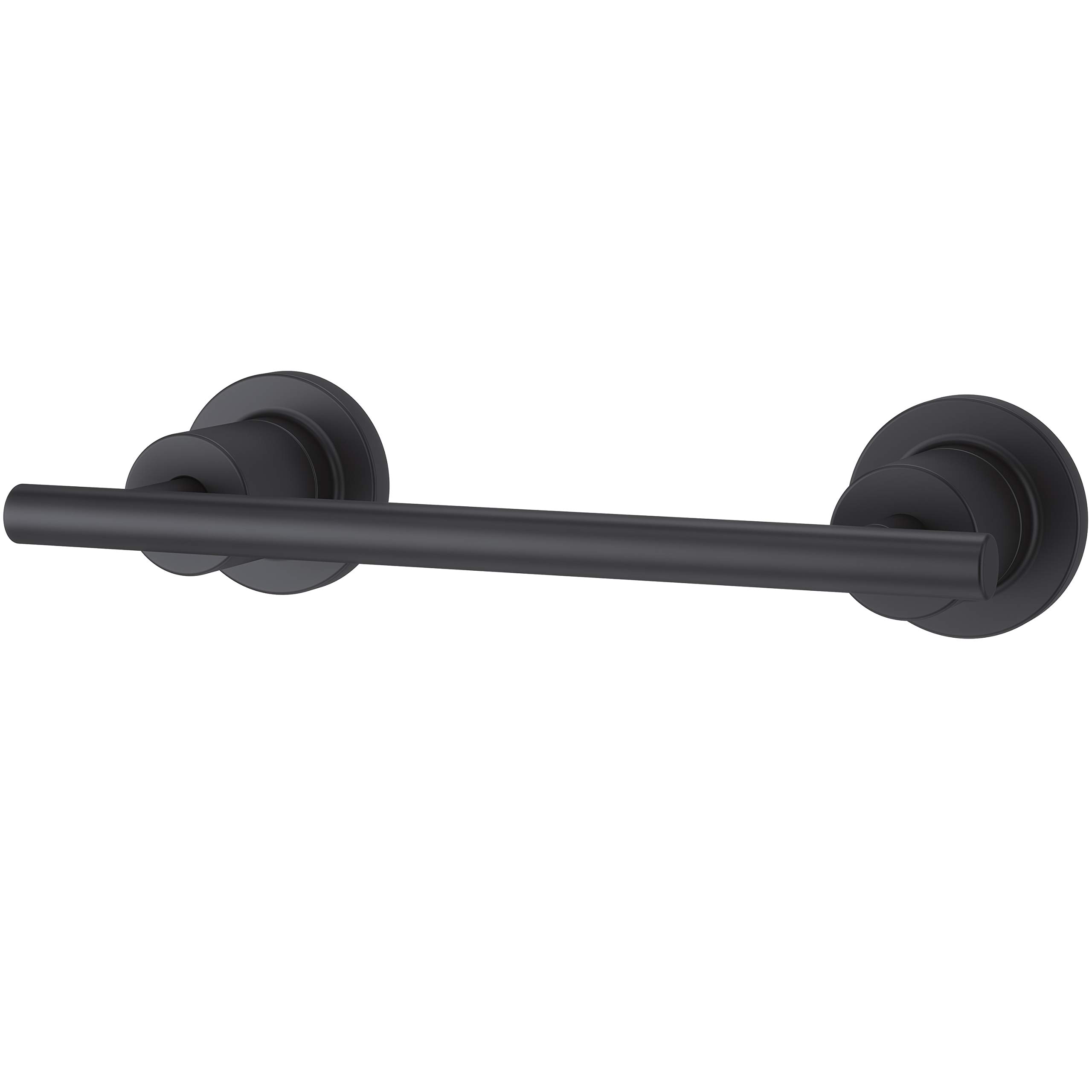 Pfister Contempra Wall-Mounted Toilet Paper Holder - Matte Black Bathroom Tissue Roll Holder with Screw-In Installation (BPHNC1B) - Perfect for Modern Bathrooms & Powder Rooms