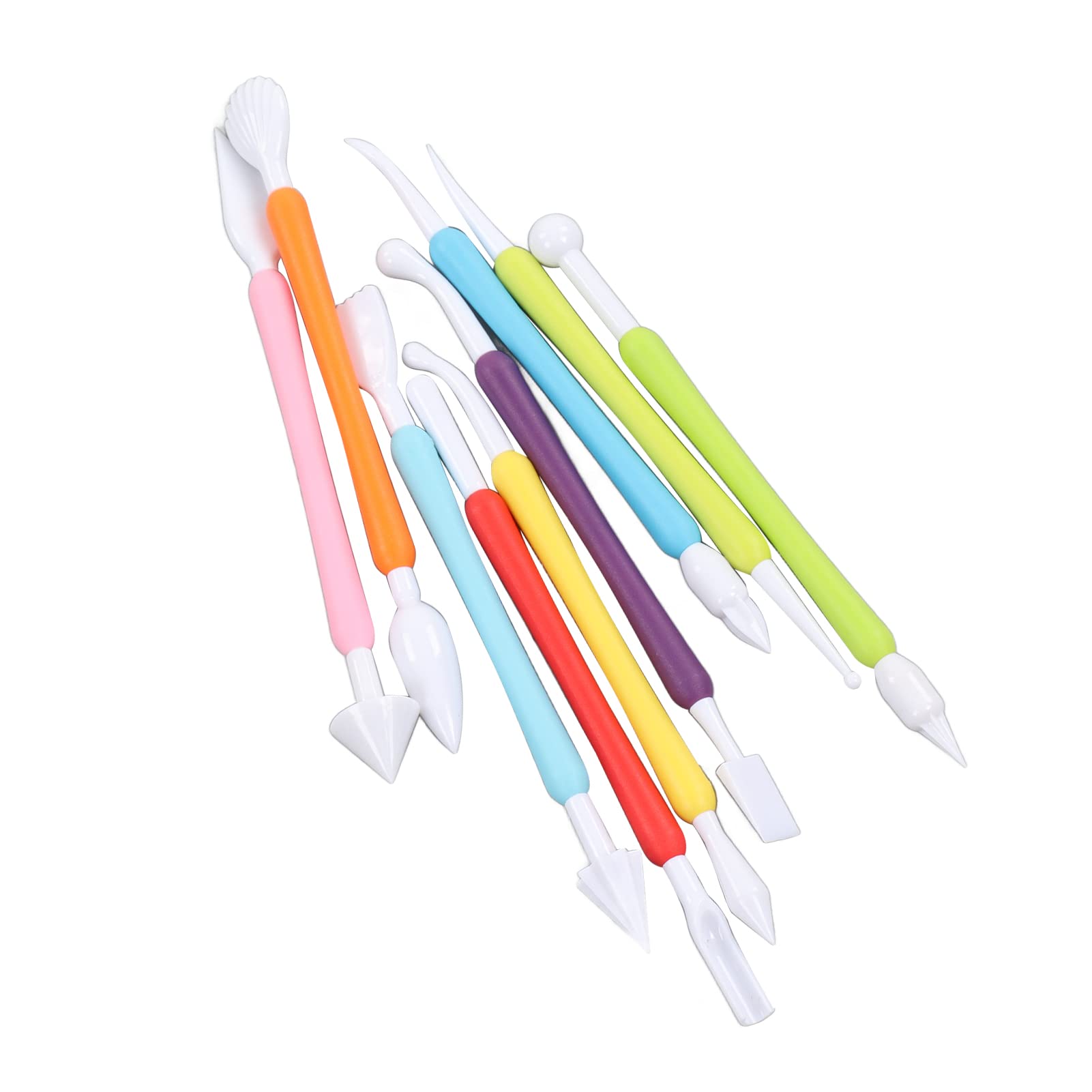 45-Piece Fondant Decorating Kit - Double-Ended PP Tools for Cake Decorating, DIY Baking & Fondant Modeling (Colorful Set) - Perfect for Birthday Cakes, Wedding Desserts & Home Baking Projects
