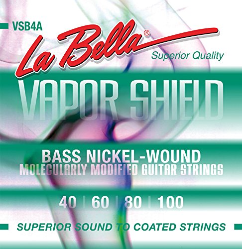 VSB4A Vapor Shield Bass Guitar Strings – 40-100 Gauge – Premium Corrosion-Resistant Strings for Electric Bass – Perfect for Studio Recording & Live Performances