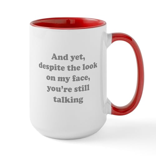 White/Red Inside - You're Still Talking Large Mug