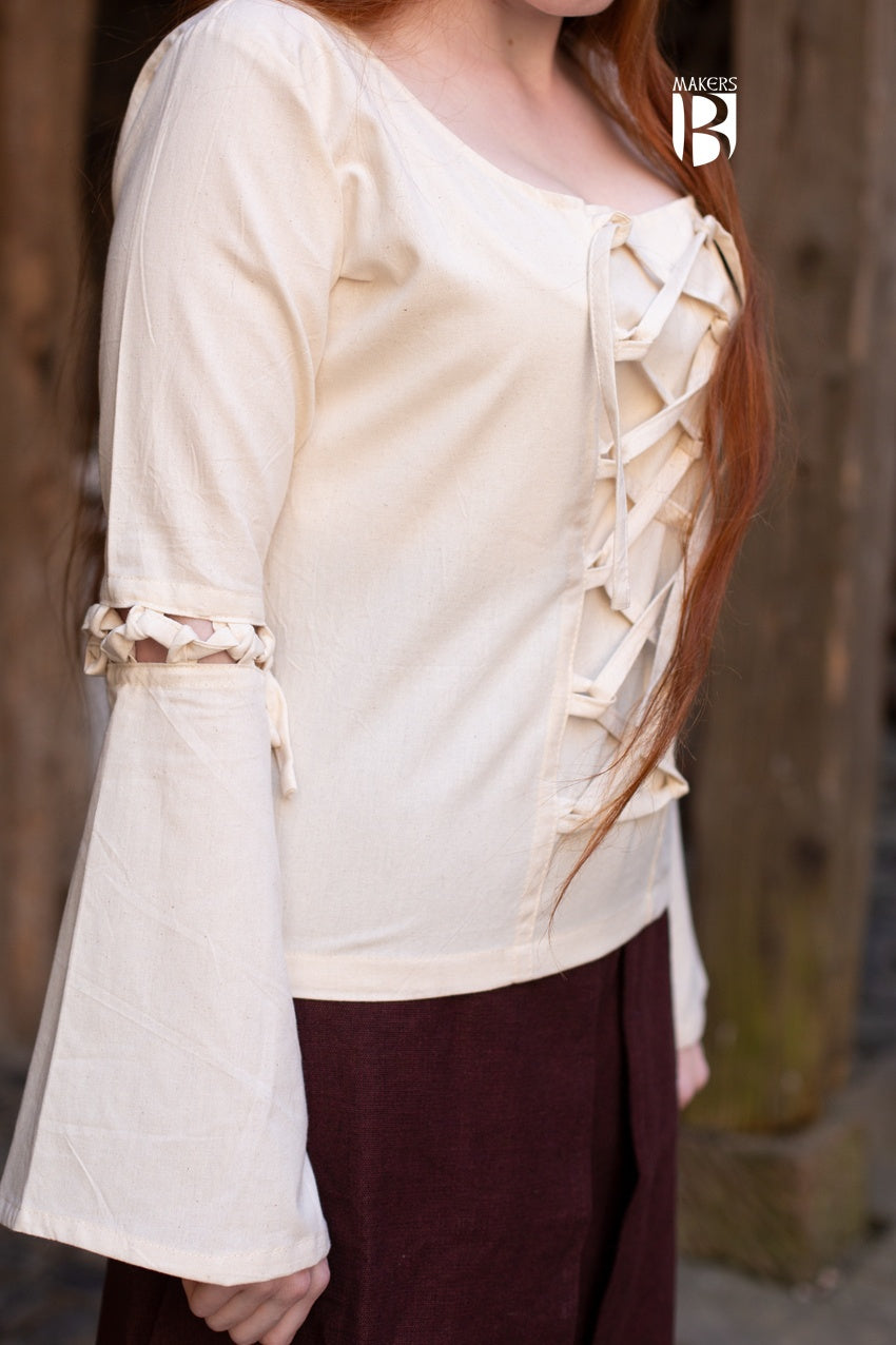 Ely Natural Women's Blouse - Elegant & Comfortable Top for Casual Wear, Office & Outings