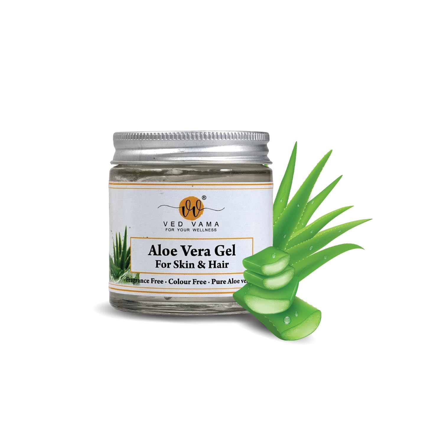 Organic Pure Aloe Vera Gel - 99% Aloe Juice for Skin & Hair Care | Soothes Sunburn, Scalp Irritation & Acne | Vegan, Chemical-Free Moisturizer for All Skin Types | Perfect for After-Sun Care, Daily Hydration & Sensitive Skin Relief