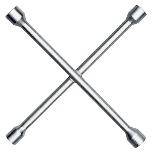 Ken Tool 4-Way Chrome Lug Wrench - Heavy Duty Tire Iron for Car, Truck & SUV - Perfect for Wheel Changes, Flat Tire Repair & Auto Maintenance