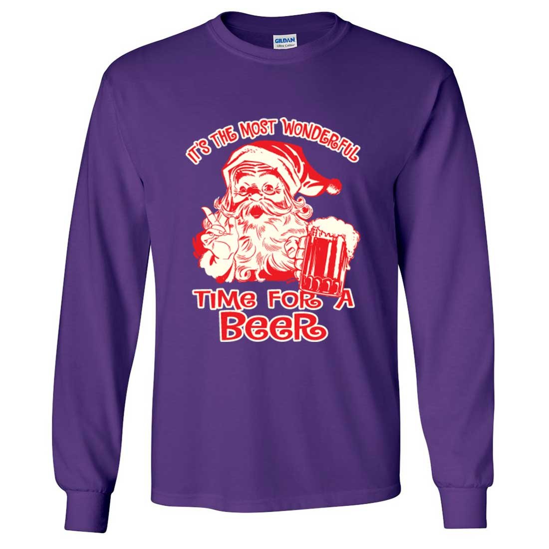 Best Beer Lover Long Sleeve Shirt for Men & Women - Funny Christmas Holiday Drinking Tee - Perfect for Parties, Gifts & Casual Wear
