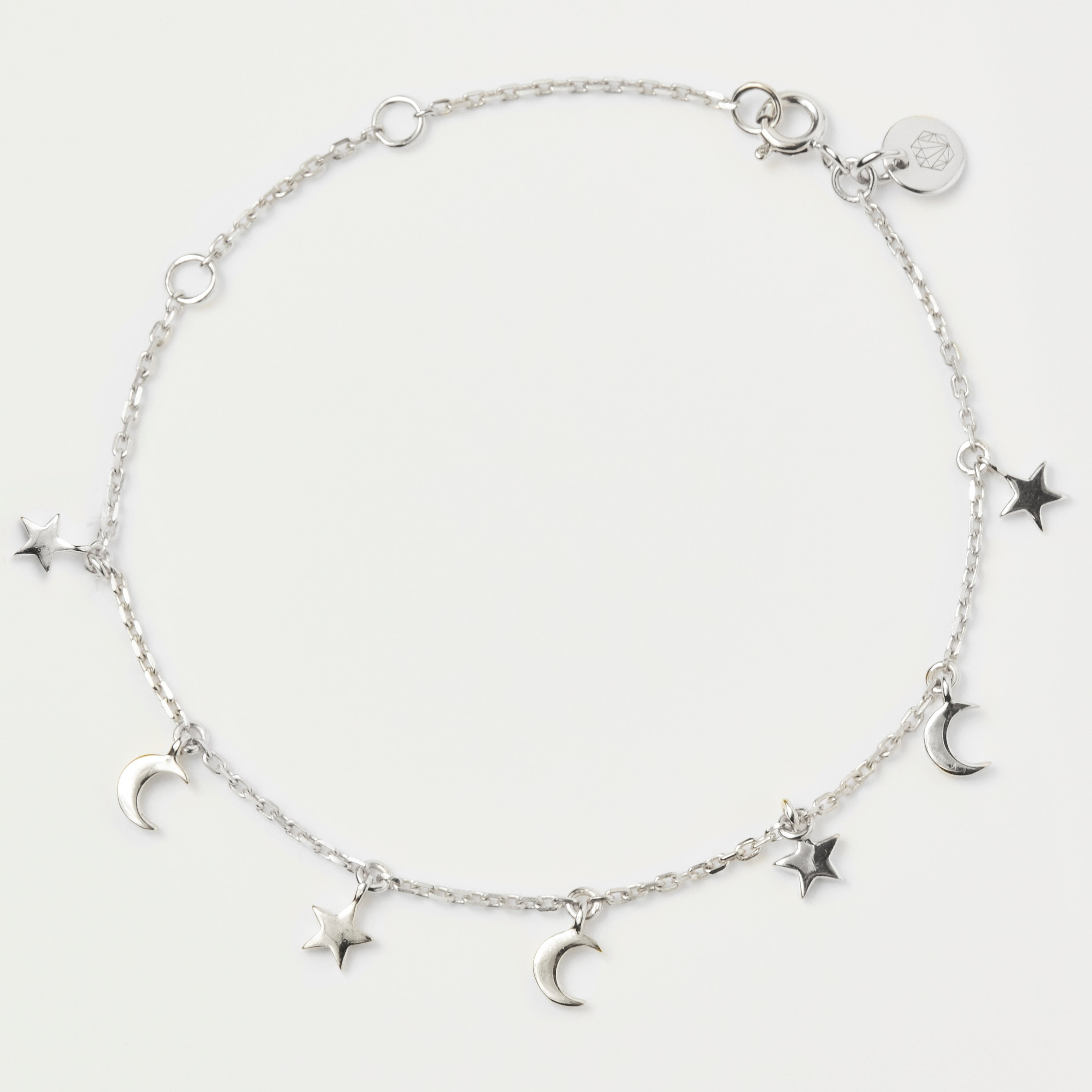 Mini Moon & Stars Charm Bracelet for Women - Dainty Gold & Silver Adjustable Bracelet - Perfect for Everyday Wear, Gifts & Boho Style Accessories