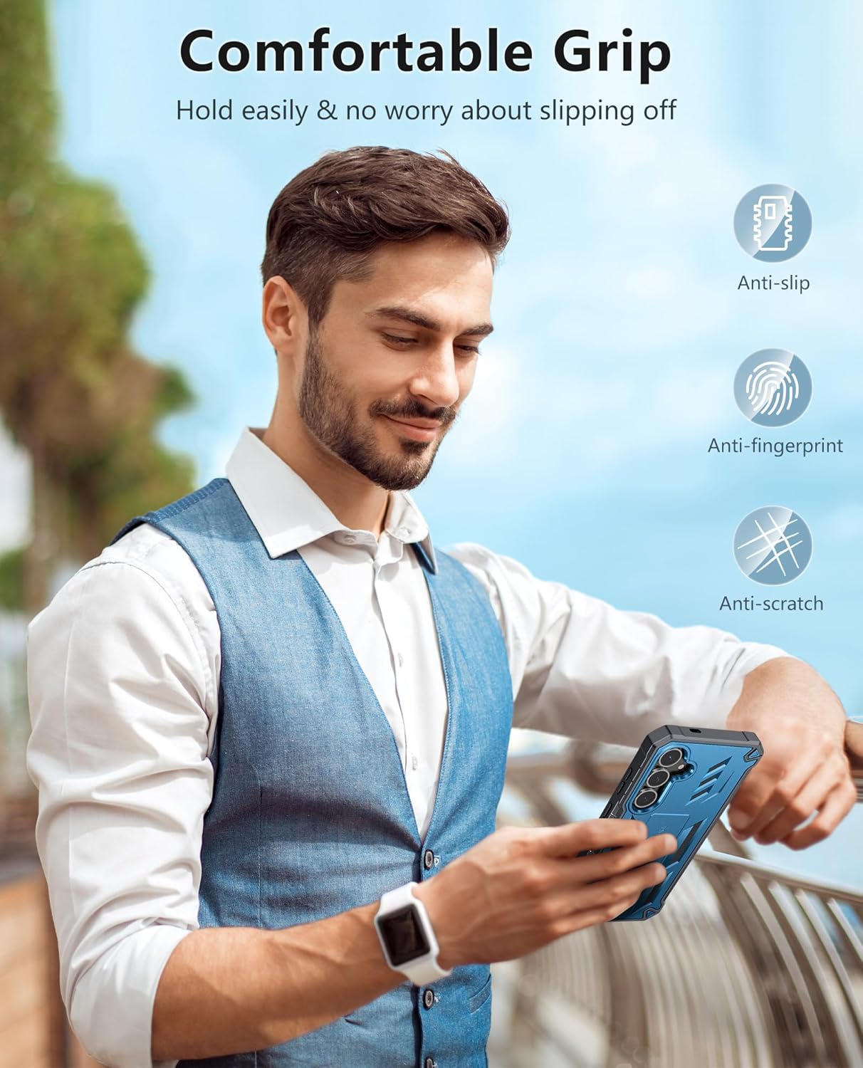 Samsung Galaxy S25 Ultra Military Grade Shockproof Case - Heavy Duty Drop Protection, Reinforced Corners, Anti-Slip Grip | Compatible with Wireless Charging | Perfect for Outdoor Adventures, Construction Work & Extreme Sports