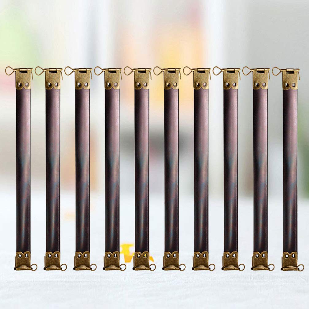 10pcs Vintage Bronze Metal Purse Clasps - 12cm Internal Flex Frames for DIY Clutch Bags, Wallets & Sewing Crafts | Perfect for Retro Purse Making & Handbag Repair Supplies