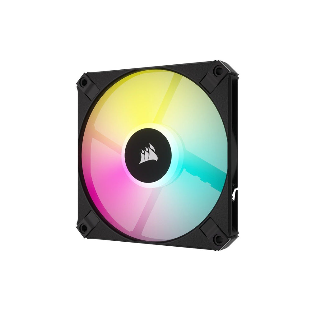 Corsair AF120 RGB SLIM 120mm x 15mm Fluid Dynamic Bearing RGB LED PC Cooling Fan - Dual Pack with Lighting Node CORE - for Gaming PC, Case Cooling, and Custom RGB Builds